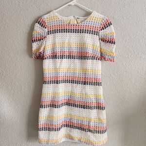 Amanda Uprichard Colorful Striped Mini Dress